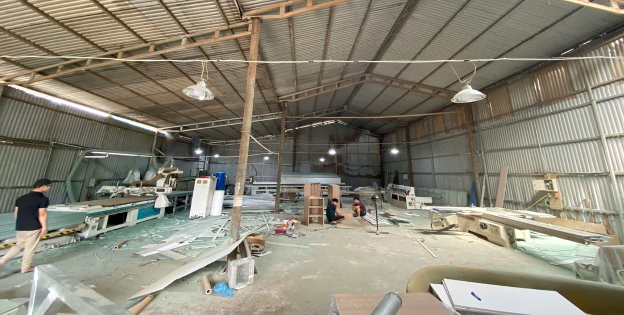 Toàn cảnh hệ thống máy dán cạnh tự động