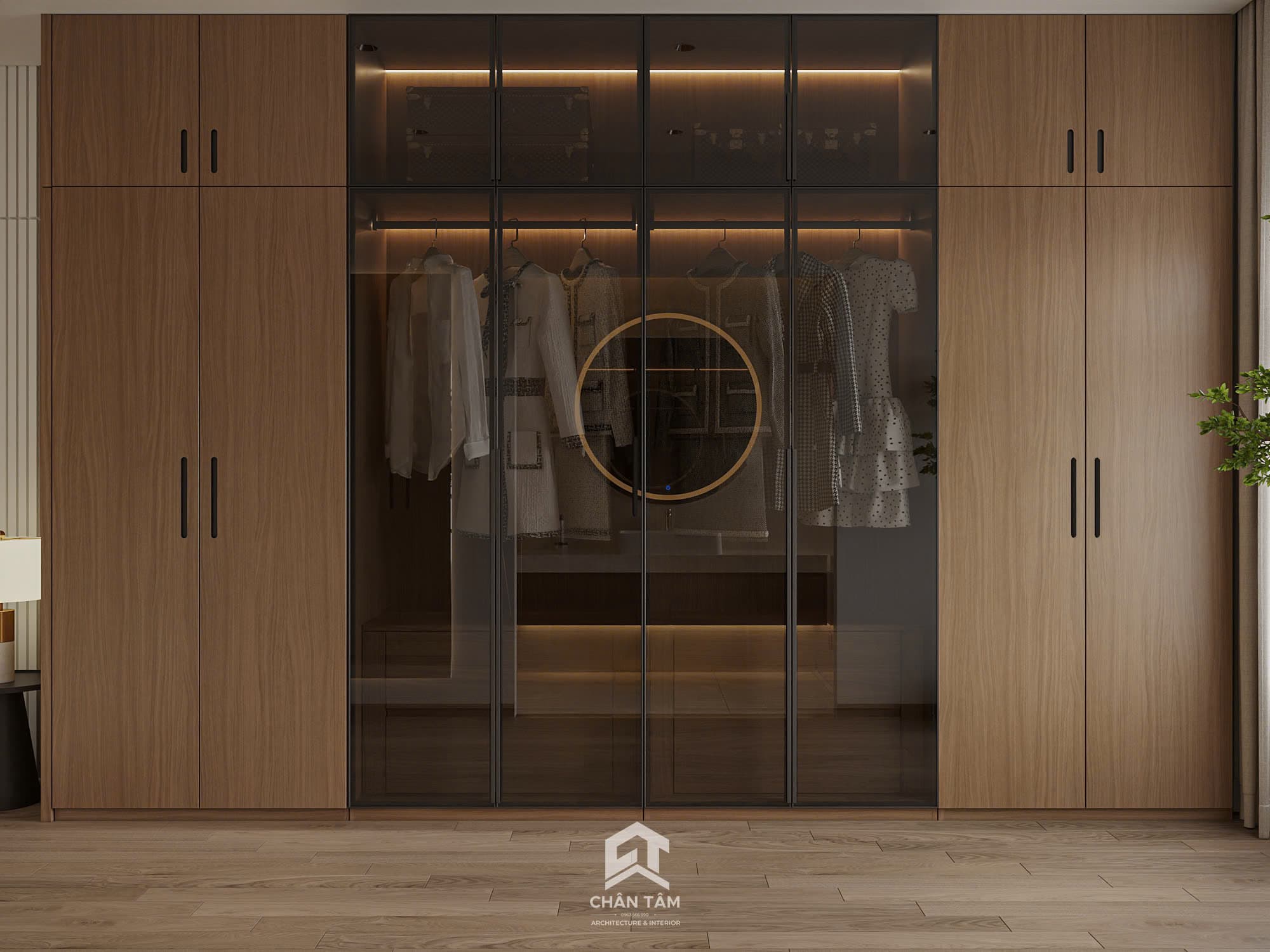 Mẫu phòng ngủ master phong cách Hiện đại (Modern) tại Nhà phố anh Bình - Hình 1
