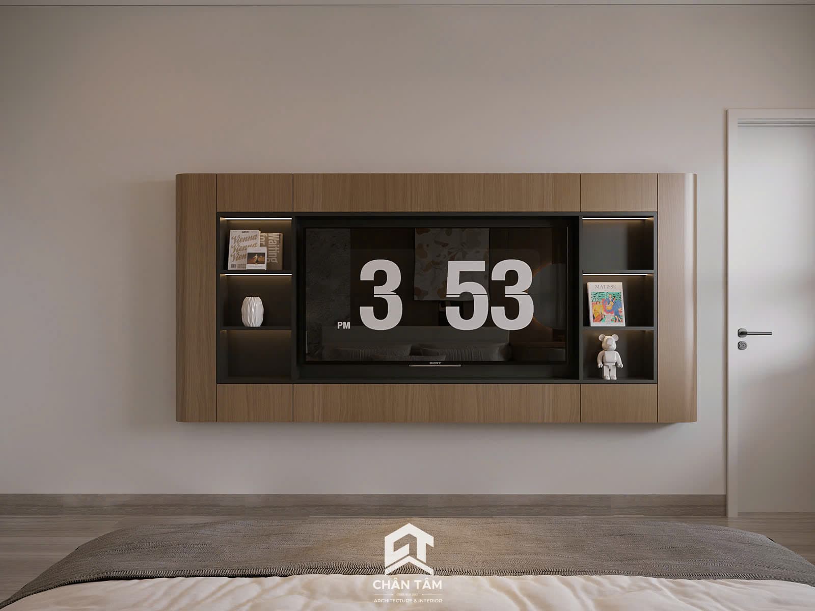 Mẫu phòng ngủ 2 phong cách Hiện đại (Modern) tại Nhà phố anh Hải - Hình 4