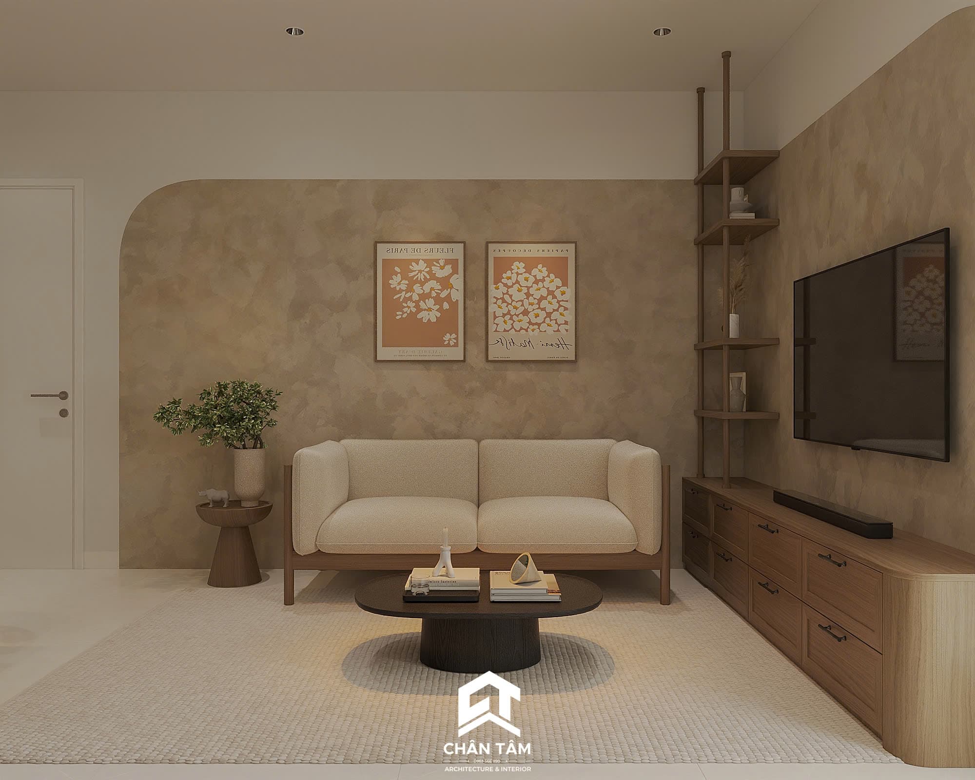 Mẫu phòng khách & bếp phong cách Hiện đại (Modern) tại Nhà phố chị Thu - Hình 5