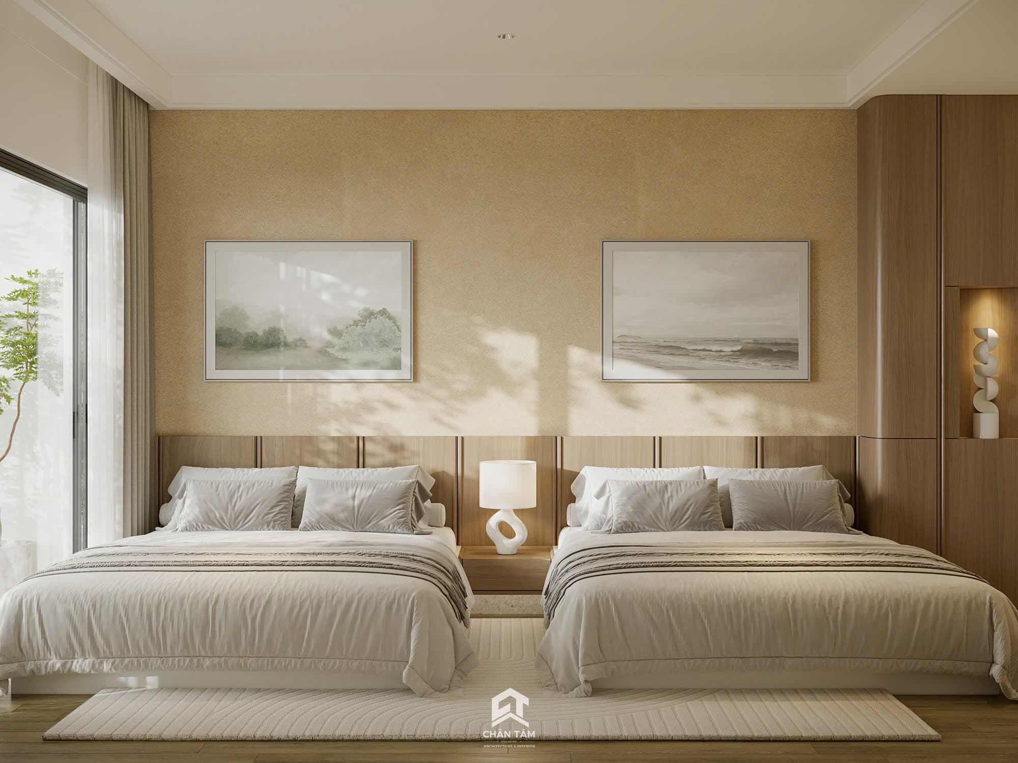 Mẫu phòng ngủ ông bà phong cách Hiện đại (Modern) tại Nhà phố chị Thu - Hình 1
