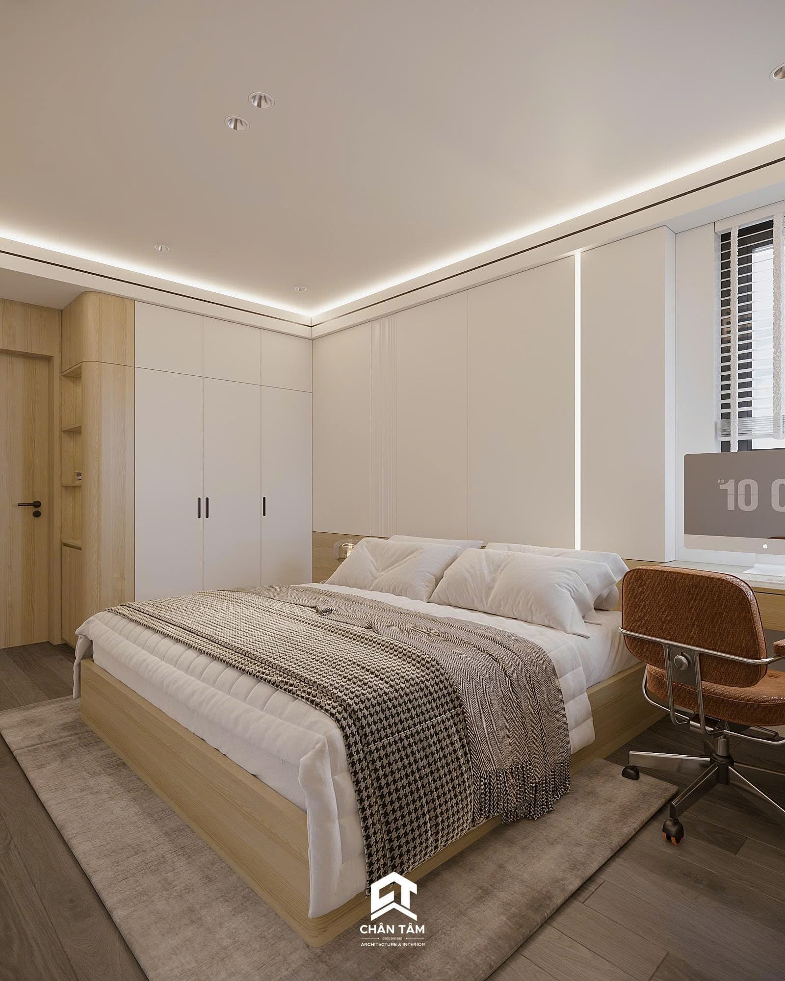 Mẫu phòng ngủ con 2 phong cách Hiện đại (Modern) tại Căn hộ anh Cường - Hình 2